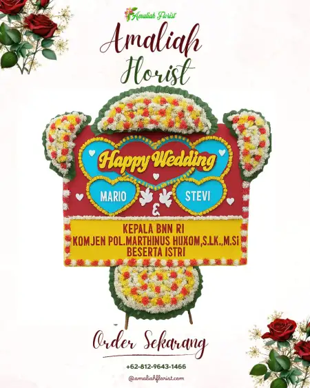 Papan Bunga Pernikahan Kebonalas